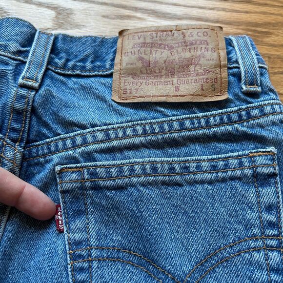 VINTAGE LEVIS 517 BOOT CUT LOW RISE DENIM JEANS SZ 7 JR - Picture 4 of 9